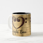 Tasse 2 Couleurs Basse Cuivre Double Basse Clef Coeur debout Basse (Devant gauche)