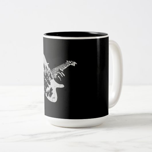 Tasse 2 Couleurs Basse Guitare Lecteur Cadeau Baid (Devant droit)