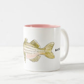Tasse 2 Couleurs Basse striée | Musique de poisson (Devant droit)