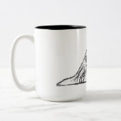 Tasse 2 Couleurs basset blanc (Gauche)