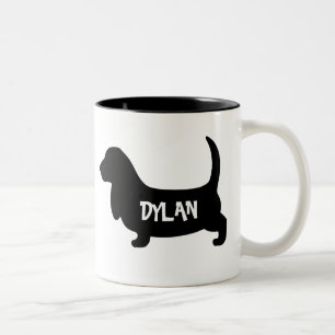 Tasse 2 Couleurs Basset Hound Musique personnalisée