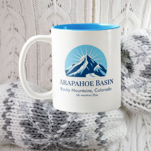 Tasse 2 Couleurs Bassin d'Arapahoe Colorado station de ski souvenir