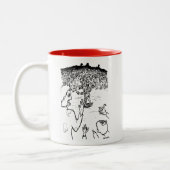 Tasse 2 Couleurs Bataille de zombi (Gauche)