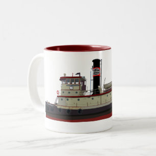 Tasse 2 Couleurs Bateau à canots à canots à canots à moteur Buz