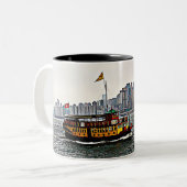 Tasse 2 Couleurs Bateau chinois Victoria Harbour Hong Kong (Devant gauche)
