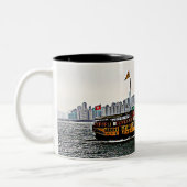 Tasse 2 Couleurs Bateau chinois Victoria Harbour Hong Kong (Gauche)