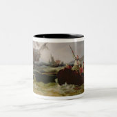 Tasse 2 Couleurs Bateau d'aviron allant à l'aide d'une guerre (Centre)