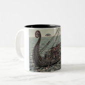 Tasse 2 Couleurs Bateau d'Oseberg (Devant gauche)