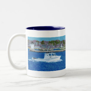 Tasse 2 Couleurs Bateau homardier Portland, Maine