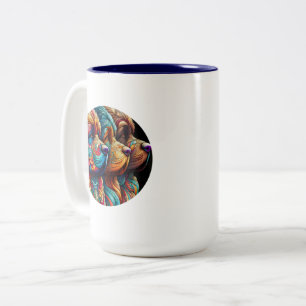 Tasse 2 Couleurs Bateaux à chiens de Terre-Neuve pour la maison et