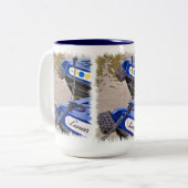 TASSE 2 COULEURS BATEAUX CANAL UK (Devant gauche)