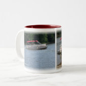 Tasse 2 Couleurs Bateaux de ponton (Devant gauche)