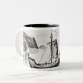 Tasse 2 Couleurs Bateaux de Viking (Devant gauche)