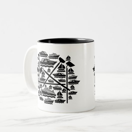 Tasse 2 Couleurs Bateaux & Hots (Devant gauche)