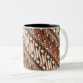 Tasse 2 Couleurs Batik indonésien motif  (Devant droit)