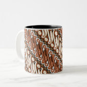 Tasse 2 Couleurs Batik indonésien motif  (Devant gauche)