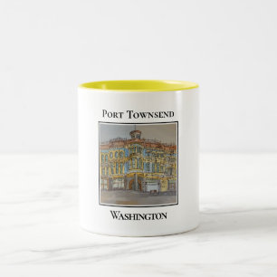 Tasse 2 Couleurs Bâtiment mignon, Port Townsend, Washington