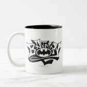 Tasse 2 Couleurs Batman | Logo du nom du graffiti (Gauche)