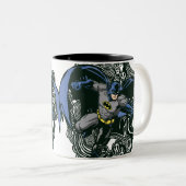 Tasse 2 Couleurs Batman Skulls/Doodle d'encre 2 (Devant droit)