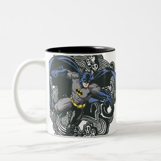 Tasse 2 Couleurs Batman Skulls/Doodle d'encre 2 (Gauche)