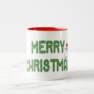 Tasse 2 Couleurs Bâton de bonbons de Noël