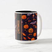 Tasse 2 Couleurs Bats Citrouille Et Bats (Devant droit)