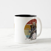 Tasse 2 Couleurs Batterie à tambour d'ours (Devant droit)