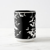 Tasse 2 Couleurs Battes blanches sur le noir (Centre)