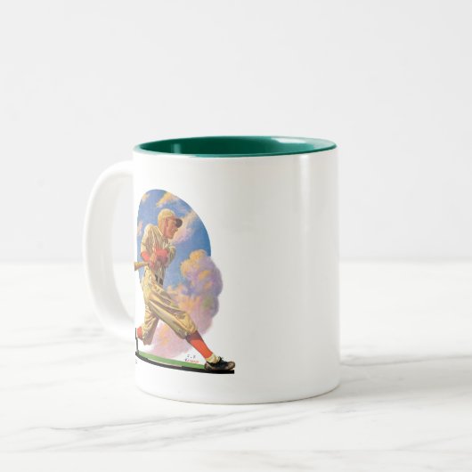 Tasse 2 Couleurs Batteur de baseball (Devant gauche)