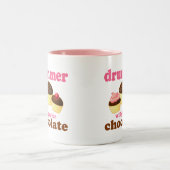 Tasse 2 Couleurs Batteur drôle de percussion (Centre)