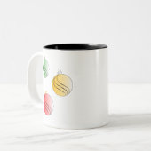Tasse 2 Couleurs Baubales de Noël (Devant gauche)