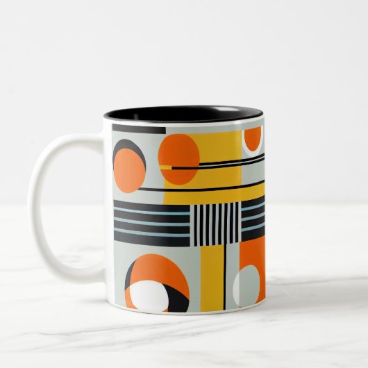 Tasse 2 Couleurs Bauhaus Conception géométrique 01 Parfait Pour (Gauche)