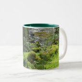 Tasse 2 Couleurs BC Forest Creek Ferns Wilderness Nature Drinkware (Devant droit)