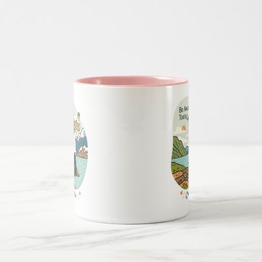 Tasse 2 Couleurs Be Awesome Today – Inspirational - Custom Name  (Centre)