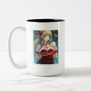 Tasse 2 Couleurs Be My Valentine in Manga Style 33893