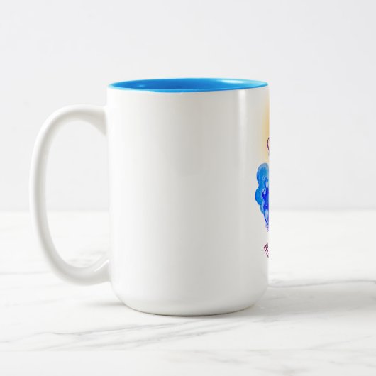 Tasse 2 Couleurs "Beach Babe Surfer" (Gauche)