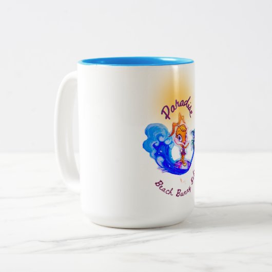 Tasse 2 Couleurs "Beach Babe Surfer" (Devant gauche)