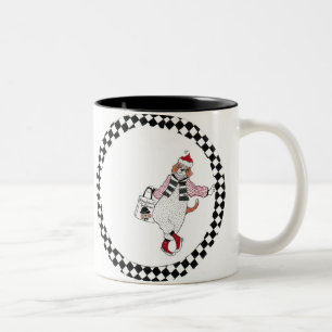 Tasse 2 Couleurs "Beagle de Père Noël d'achats "