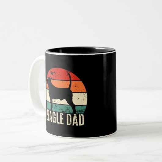 Tasse 2 Couleurs Beagle papa (Devant gauche)