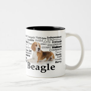 Tasse 2 Couleurs Beagle Traits Musique