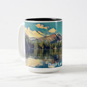 Tasse 2 Couleurs Bear Lake dans le parc national Rocky Mountain, Co (Devant gauche)