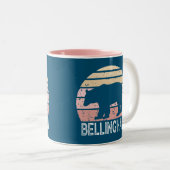Tasse 2 Couleurs Bear rétro de Bellingham Washington (Devant droit)