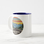Tasse 2 Couleurs Beartooth Highway Montana Wyoming Mountains (Devant gauche)