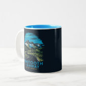 Tasse 2 Couleurs Beartooth Highway Montana Wyoming Vista (Devant gauche)