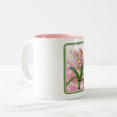 Tasse 2 Couleurs Beau Amaryllis Floral À Thème Floral (Devant gauche)