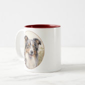 Tasse 2 Couleurs Beau berger australien (Devant gauche)