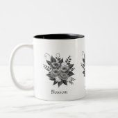 Tasse 2 Couleurs Beau Bouquet de fleurs d'argent (Gauche)