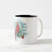Tasse 2 Couleurs Beau Cardinal Rouge/Bereavement (Devant droit)