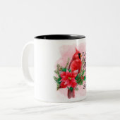 Tasse 2 Couleurs Beau Cardinal Rouge / Bereavement Café à deux tons (Devant gauche)