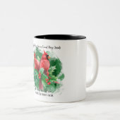 Tasse 2 Couleurs Beau Cardinal Rouge / Bereavement Café à deux tons (Devant droit)